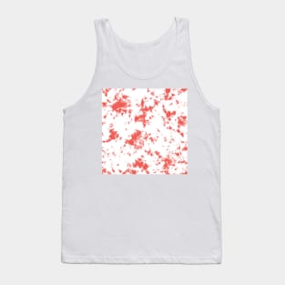 Coral red and white marble - Tie-Dye Shibori Texture Tank Top